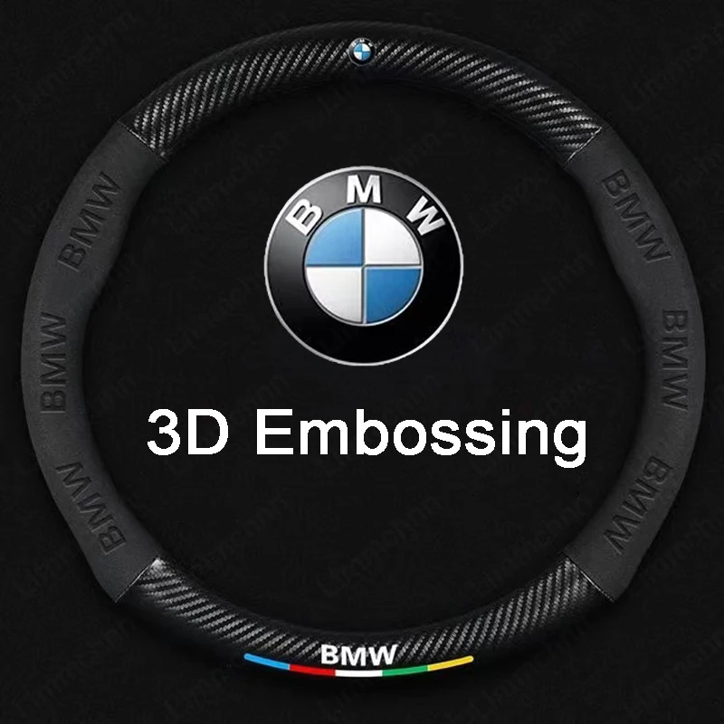 

For Bmw M Performance 1 3 5 7 Series X5 E46 E90 E60 F10 F30 E39 E36 F20 E87 E88 Car Logo Steering Wheel Cover Emblem Accessories