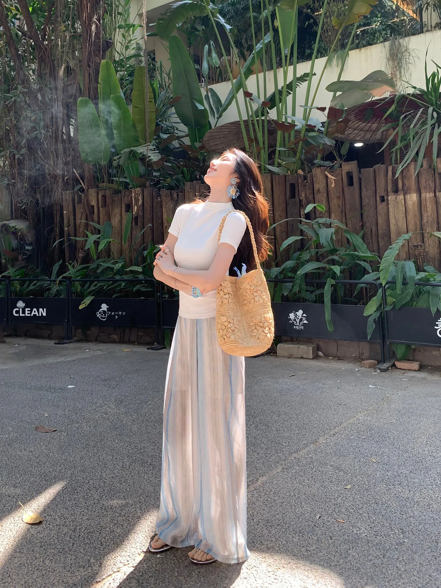 

Женские повседневные свободные брюки Mulvan с широкими штанинами, синие, прямые, стройнящие, летние, с завышенной талией, из полиэстера