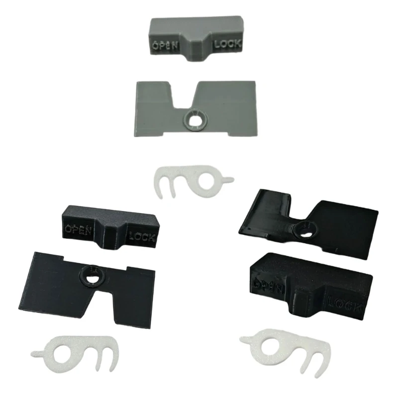 3-Piece Plastic Refrigerator Door Retainer with Back Plate Quick Installation Suitable for Travel Trailer & Motorhome Fridge