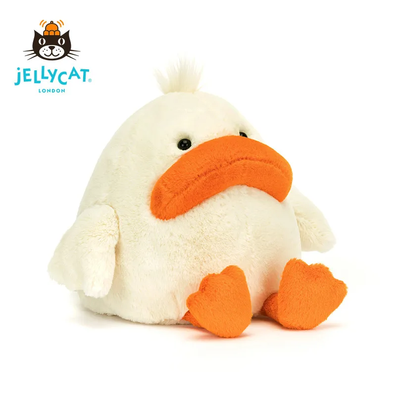

Премиальная оригинальная плюшевая игрушка Jellycat Delia Duck Sausage Mouth Grumpy Duck, мягкая кукла-подушка, забавный подарок для детей и взрослых