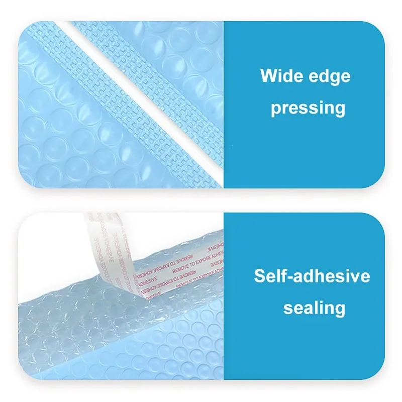 50Pcs/set Sky Blue Bubble Mailer Bubble Padded Envelopes Clothing Express Packing Bag Waterproof Bubble Envelope Bags