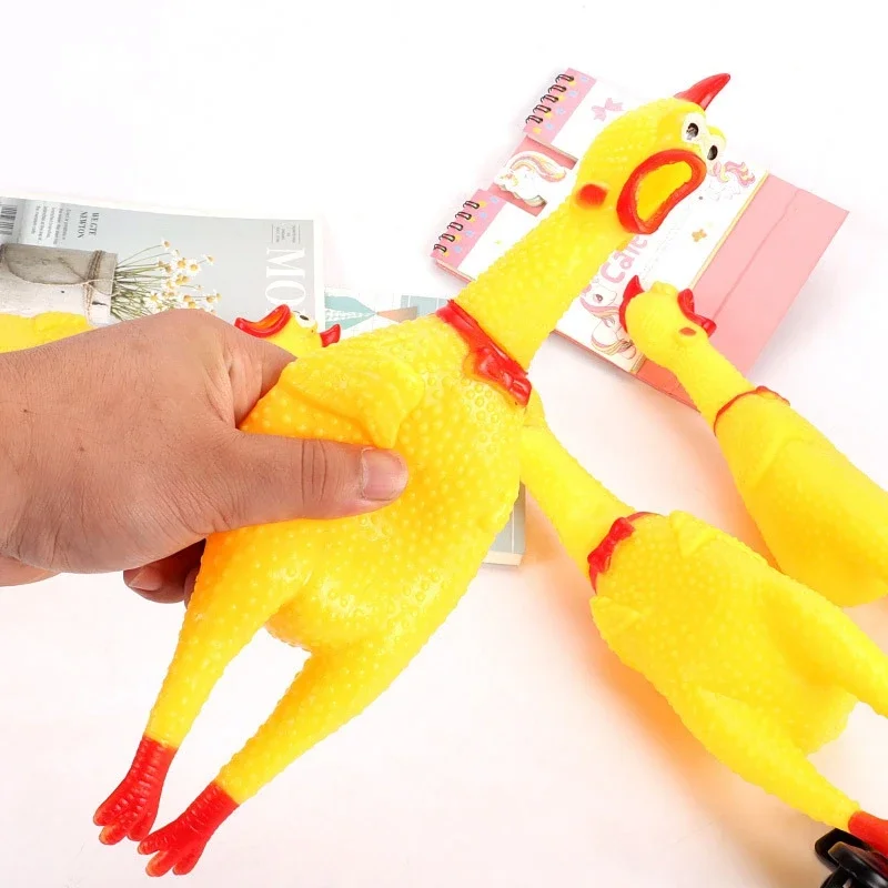 Funny Screaming Chicken Toys, Squeezing Sound, Teeth Grinding, Suitable for Small to Medium Dogs, Pet Products, Home Supplies