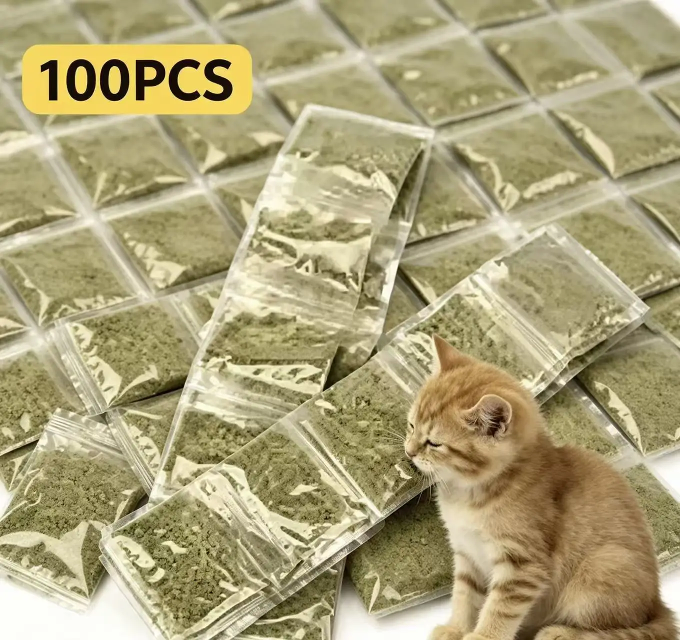 10PCS Natural Catnips Powder Supplement Promote Active Play in Your Furry Friend Encourage Playful Behavior