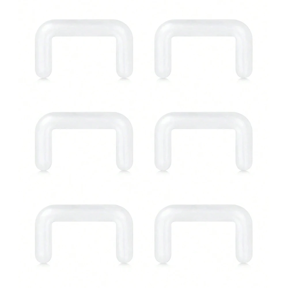 Clear Piercing Retainer, Hypoallergenic Bioflex Plastic