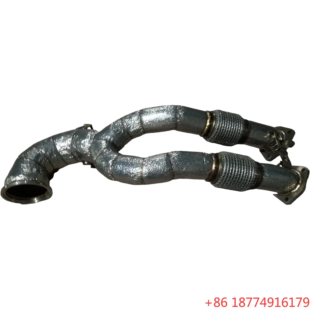 

OEM Factory 100% Fitment in Stock Free Flow Downpipe for RS3 RSQ3 TTRS 2.5T Heat Shield Exhaust SS304