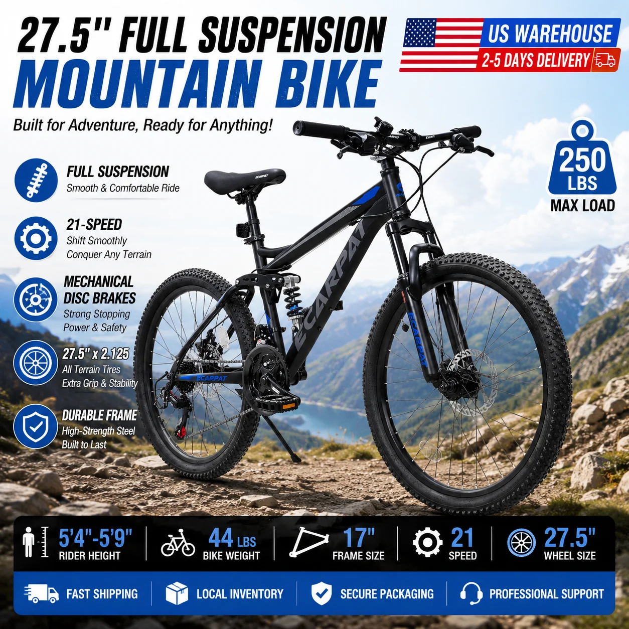 Carbon Bike Frame - Горный велосипед 27,5 дюймов с полной