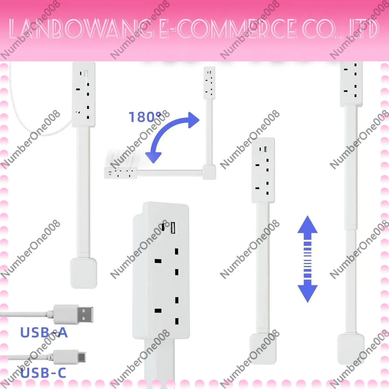 Cross-Border Electrical Outlet Extender Sofa Nightstand Power Expansion Socket UK Standard Wall Adapter