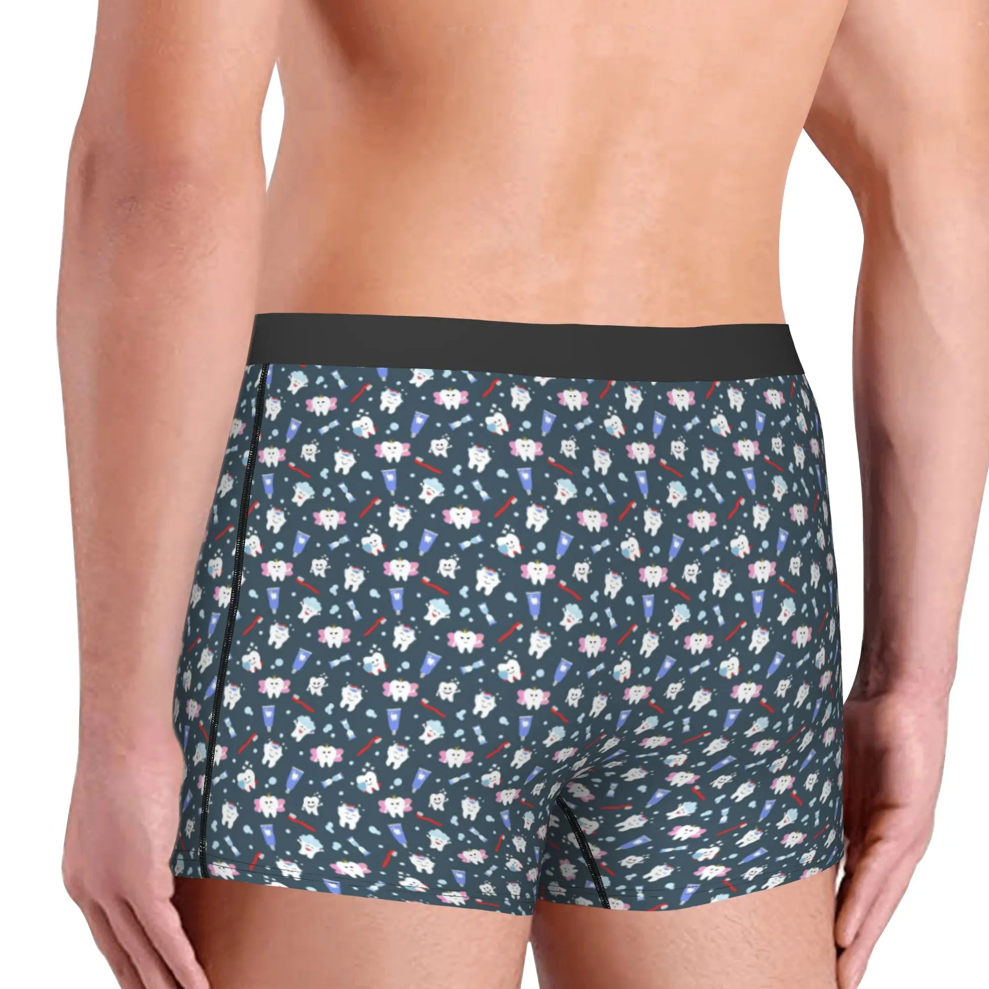 Cool Cute Cartoon Smiling Teeth Dental Boxers Shorts Panties Male Underpants Comfortable  Briefs Underwear