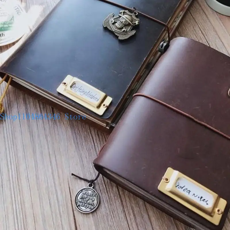 5asd 6Pcs Antique Metal Index Label Holder Easy Installation For File Cabinets Document Storage Boxes Office Supplies