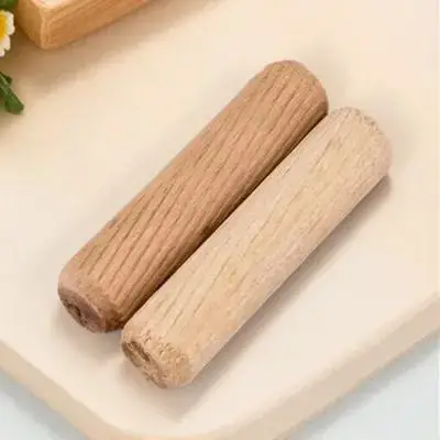 

200Pack Wood Dowel 6x30mm Hard Eucalyptus Fluted Pins for Furniture Repair Shelf Cabinet Joint Connection DIY Craft