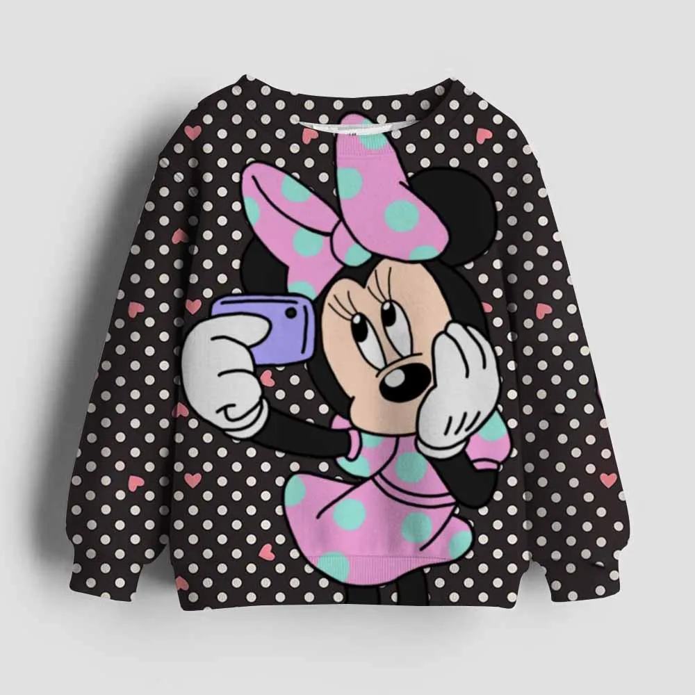 Funny Cartoon Manga Anime Mickey Minnie Disney Mouse Hoodie Children Clothes Kid Girl Boy Sweatshirt Hoody Baby Top