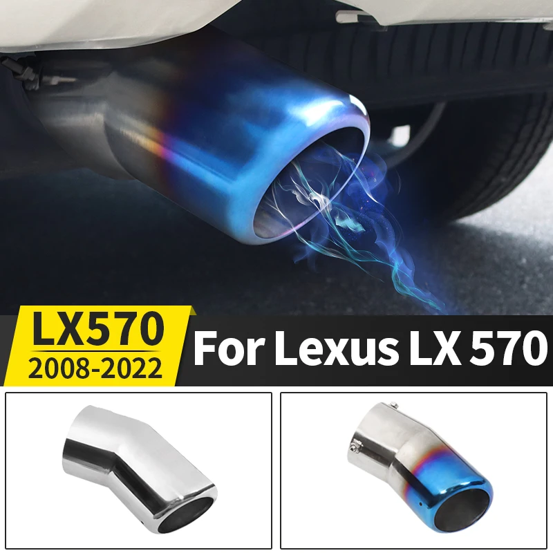 

For 2008-2022 2021 2020 Lexus LX570 450d Tail Throat Exhaust Pipe Decorative LX 570 Muffler Modification Exterior Accessories