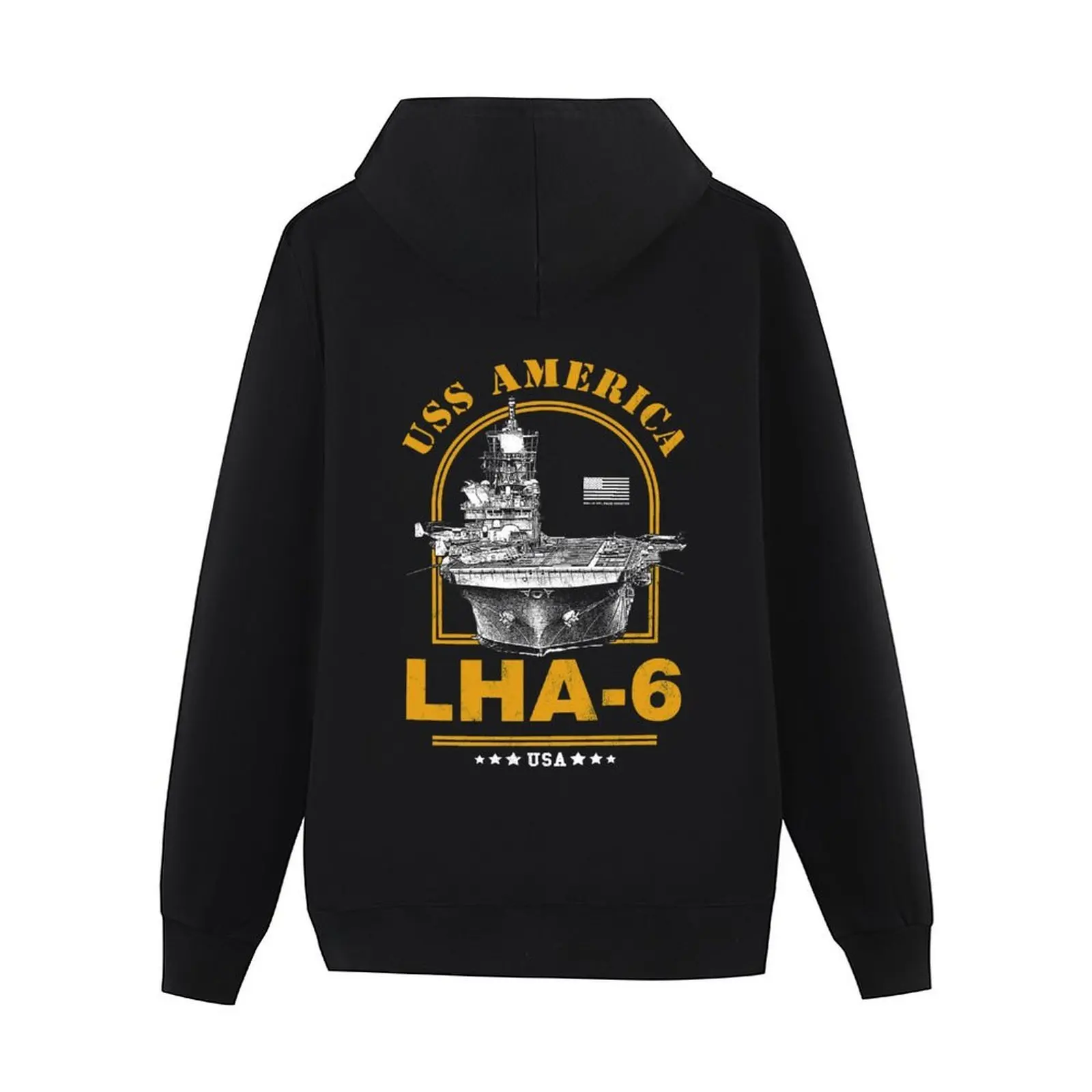 LHA-6 USS أمريكا هوديي ملابس رجالية سترة شتوية للرجال بلوزة جرافيك تي شيرت رجالي هوديي للرجال