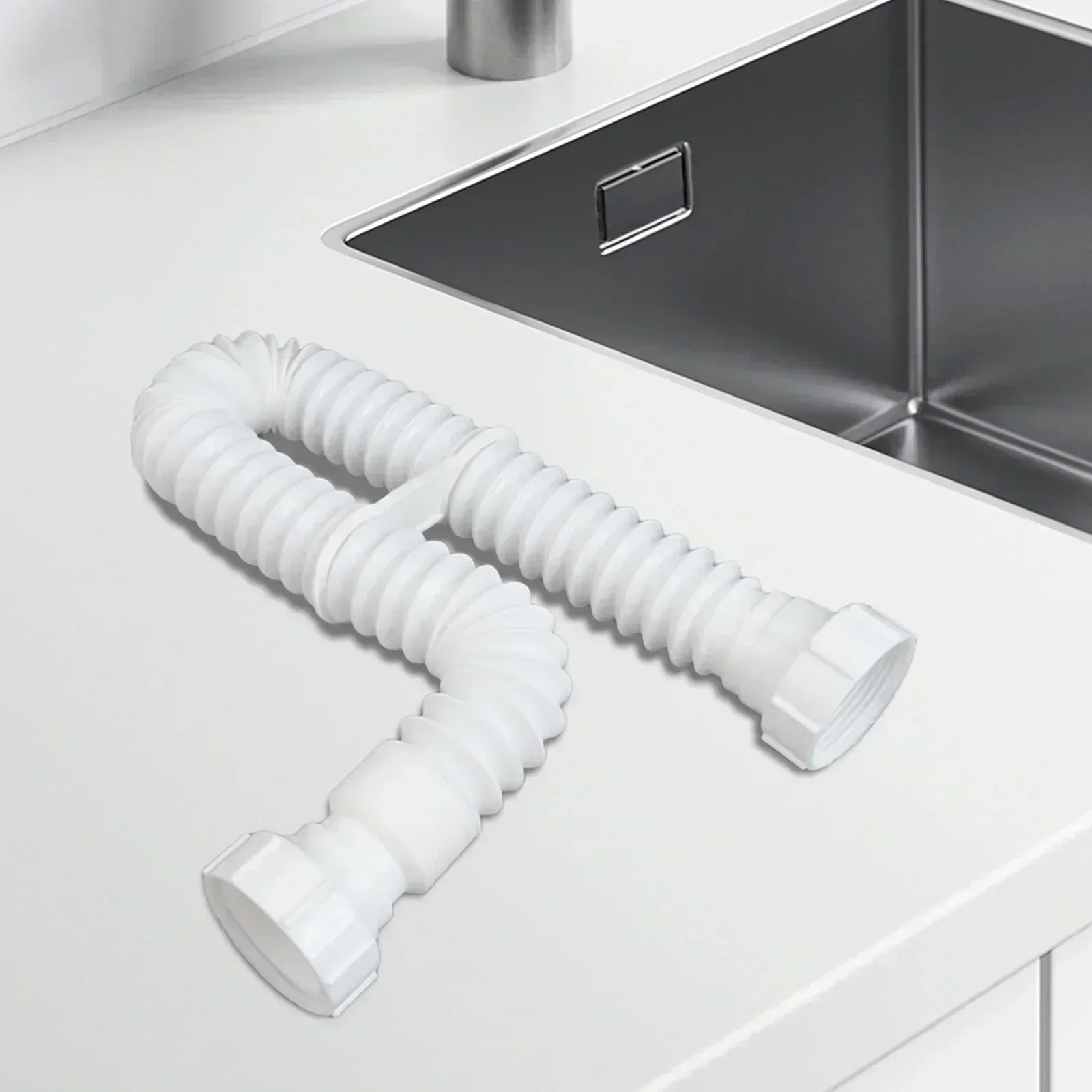 Flexible Drainage P-trap System Home Plumbing Adaptable Plumbing Solution Under Sink Solution Versatile Adapters