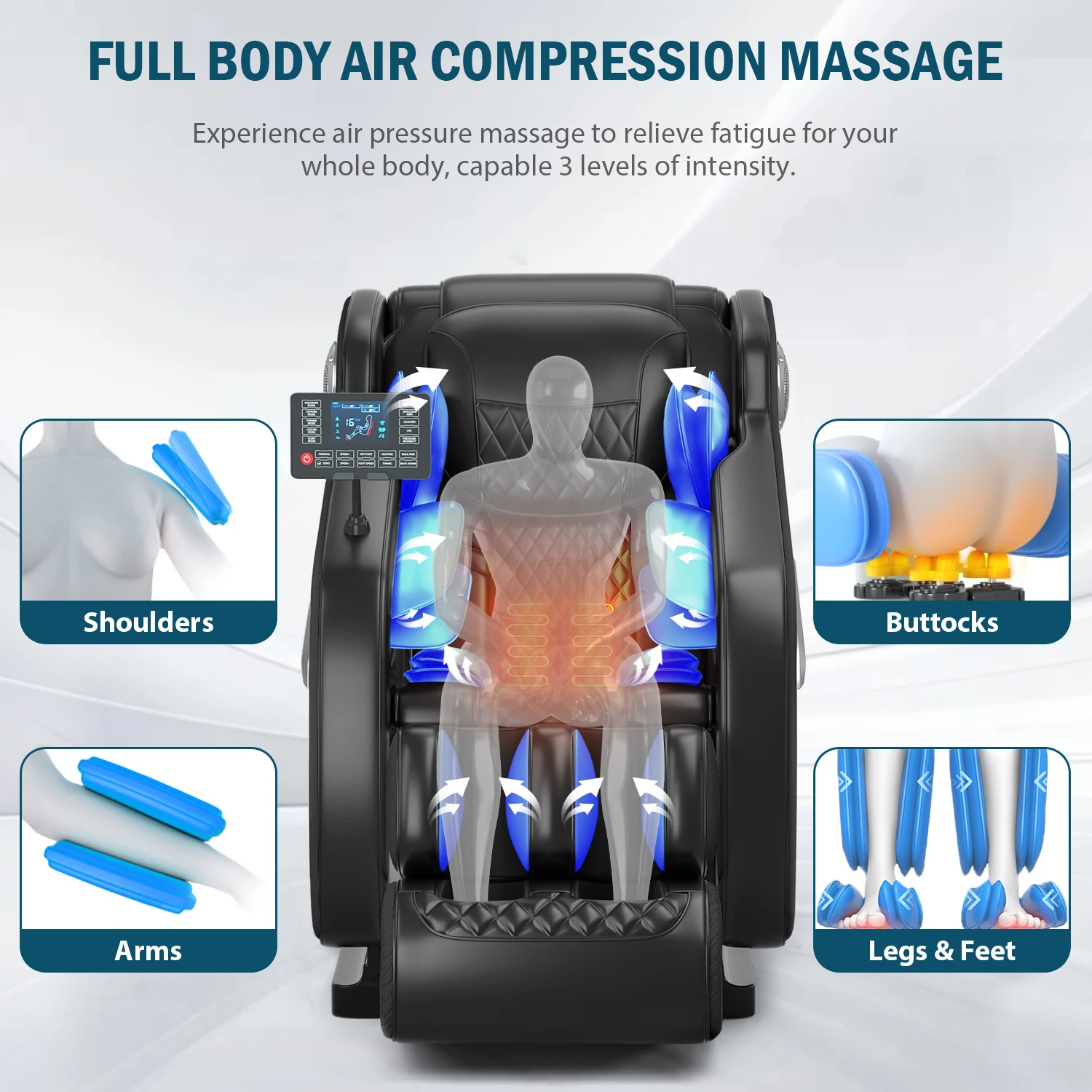 Massage Chair Full Body, Zero Gravity Recliner with Shiatsu Massage Heater, Foot Massage Rollers