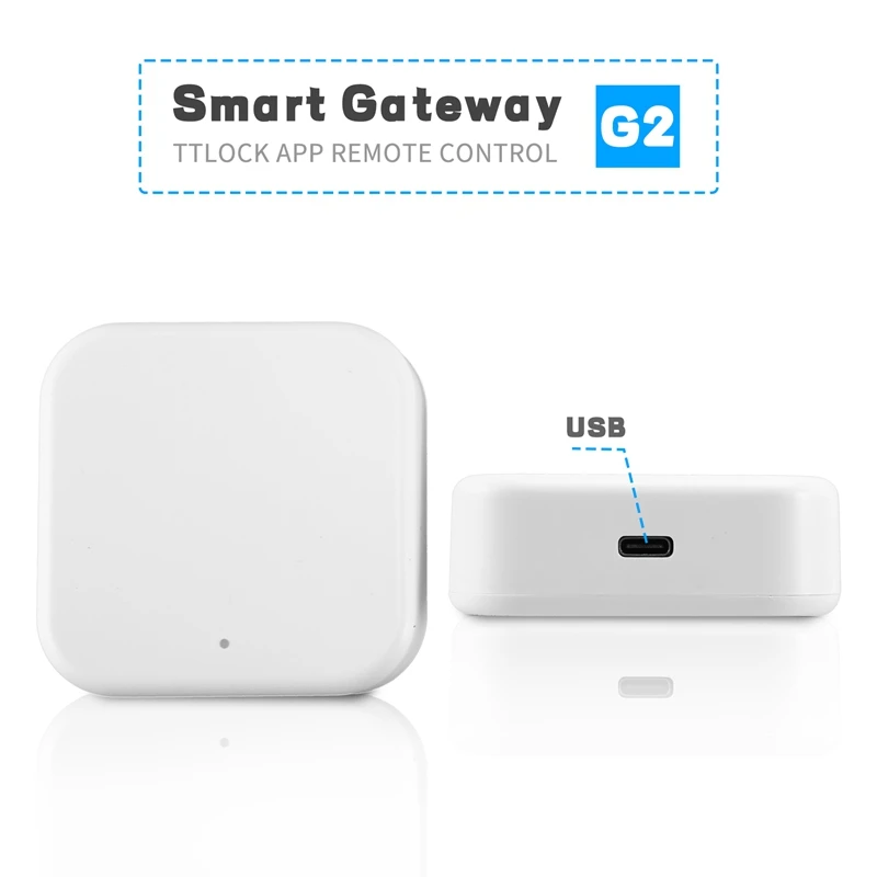 Kunci pintu elektronik cerdas, Bluetooth Wifi Gateway kata sandi sidik jari kunci pintu rumah jembatan Ttlock App Control Hub Gateway