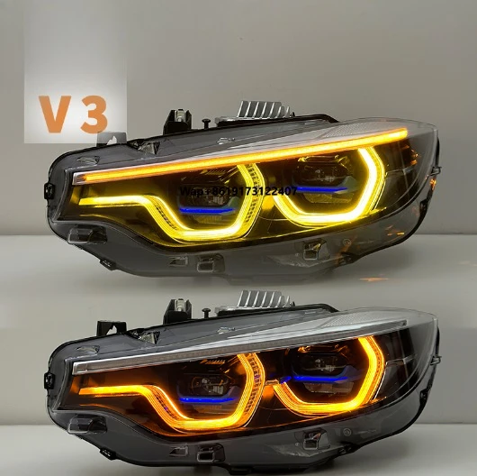 

SJC V3 Ikon Style для F8X F80 M3 F82 M4 и F32 4-й серии светодиодные фары для бровей AMber желто-белые дневные ходовые огни