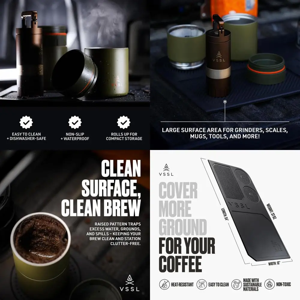 

Portable Silicone Travel Mat - Non-Slip, Heat-Resistant for Coffee and Outdoor Adventures