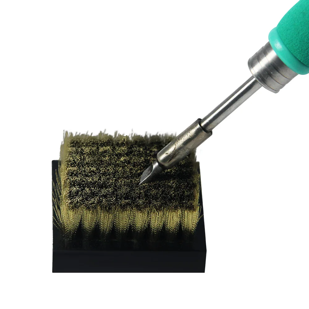 

Soldering Iron Tips Cleaning Brush Anti Static Motherboard Welding Pad Steel Wire Brush For Prevent Soldering Head From Aging