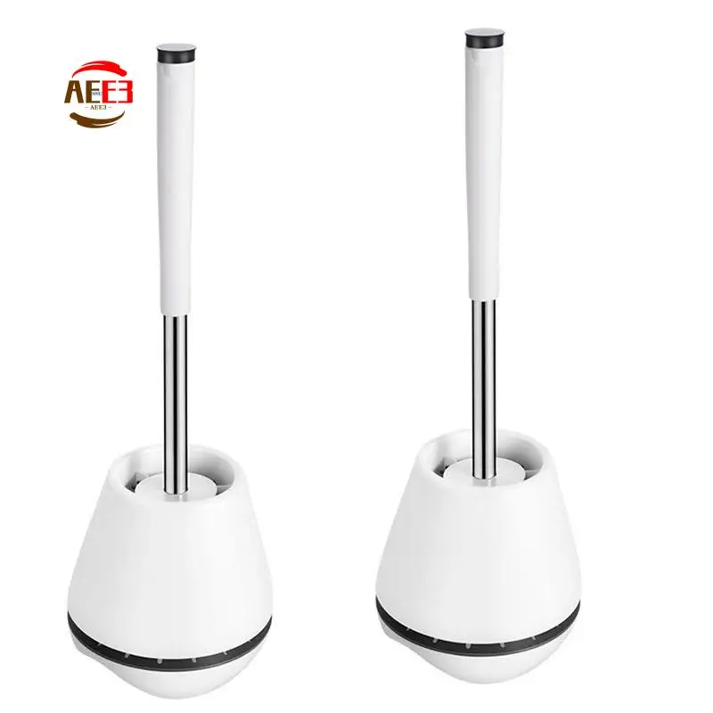 

AEE3-2 Pack Toilet Bowl Brush Cleaning Supplies Toilet Cleaner Brush And Holder With Silicone Bristles