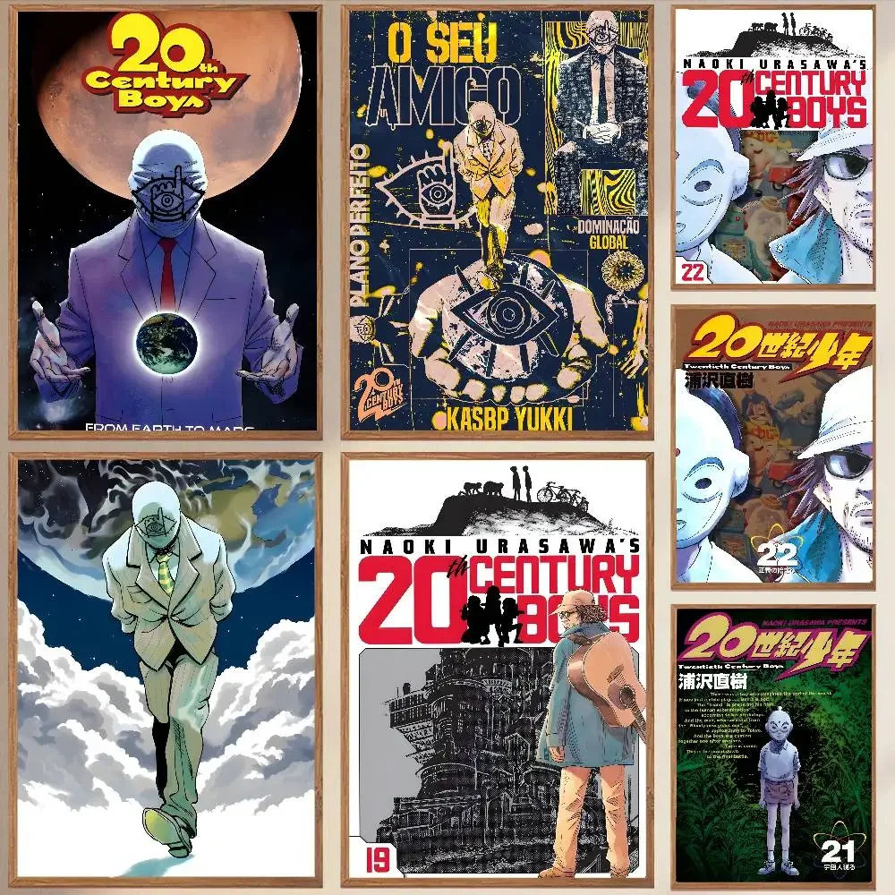 Póster de Anime del siglo XX para niños, calcomanía artística HD impermeable para pared, impresión autoadhesiva. Decoración estética de la habitación del hogar para la sala de estar Bedro