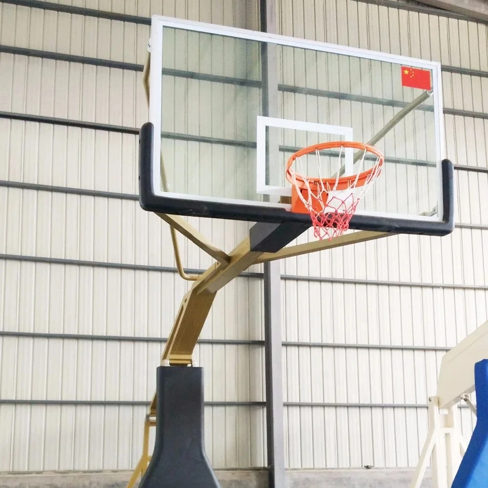 

LDK Sports Equipment Remote Control Assemble Manual Hydraulic Folding Basketball Hoop Stand Motorized Basketball Hoop