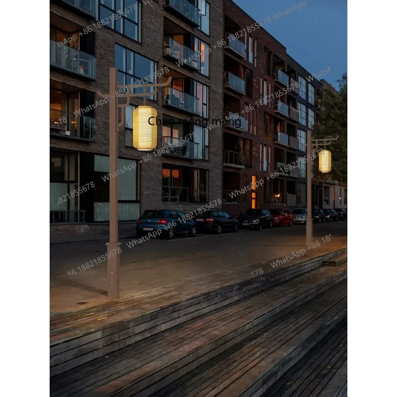 Solar pole light outdoor Chinese landscape light waterproof courtyard outdoor scenic area community decorative street light