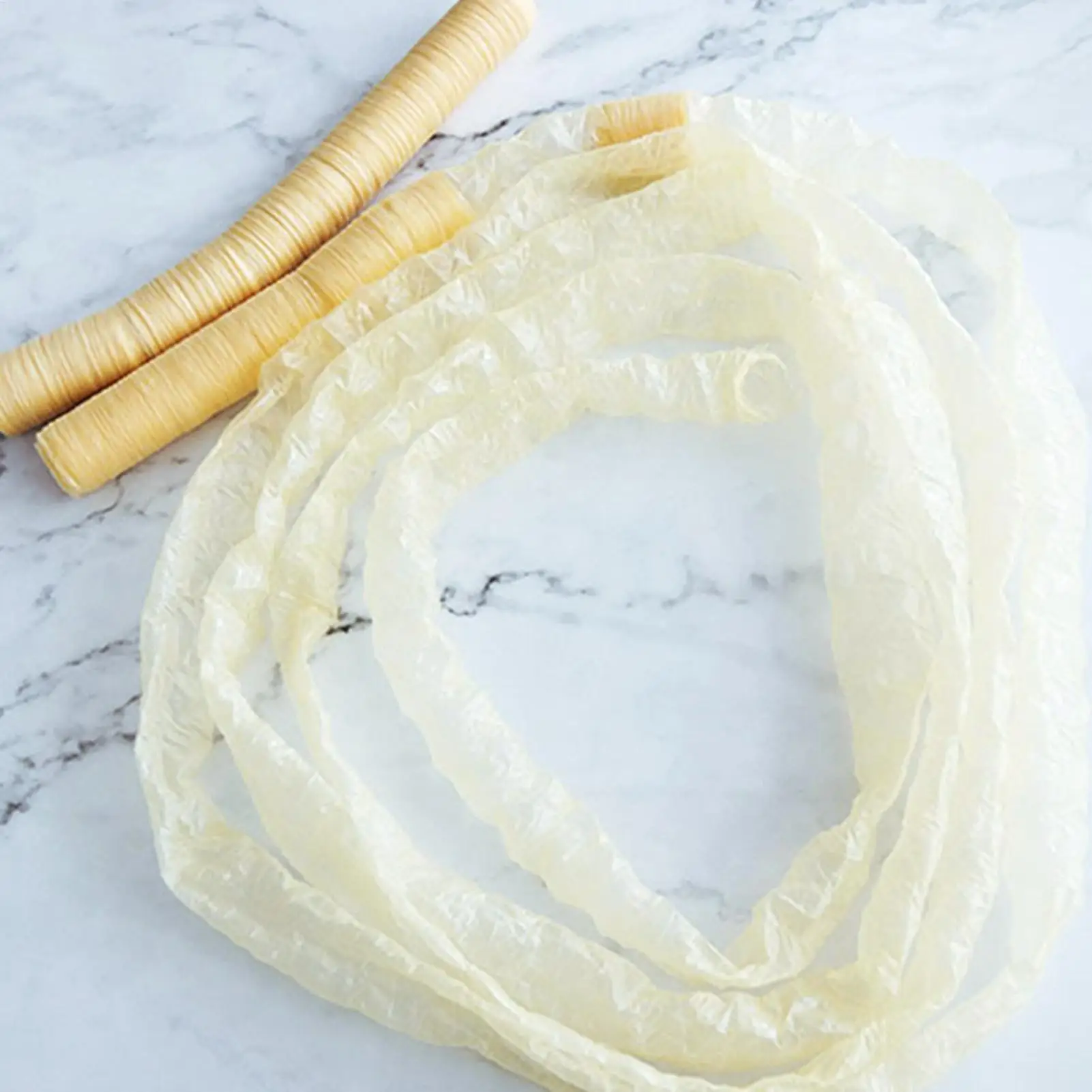 Revestimientos de salchichas naturales de 14 m (26 mm de diámetro), tubos de carcasa de colágeno comestible para máquina de relleno de salchichas, charcutería casera y bricolaje