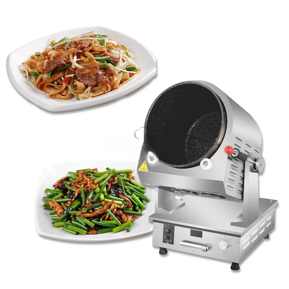 Vegetable Drum Self Cooking Egg Wok Rotating Frying Pan New Trends Restaurant Kitchen Wok Robot Fried Rice Machine