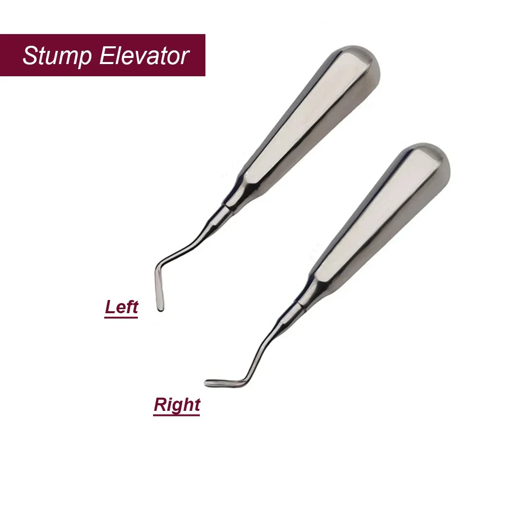 Stainless Steel Dental Elevator Straight Curved Cryer Stump Apex Tooth Extraction Root Tip Pick Tool Dentist Surgical Instrument