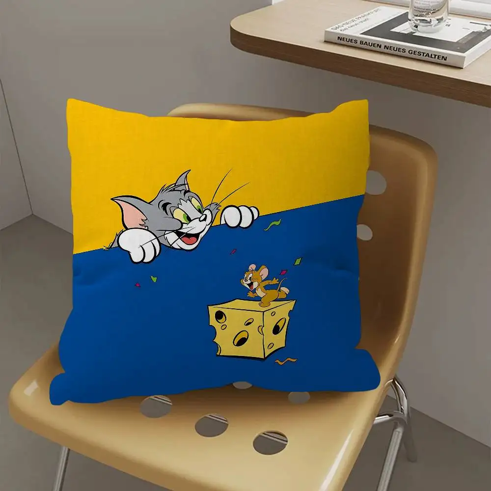 Cartoon T-Toms And J-Jerrys Cushion Cover Car Throw Pillow Case For Sofa Car Christmas Gift 40x40cm 45x45cm view 4