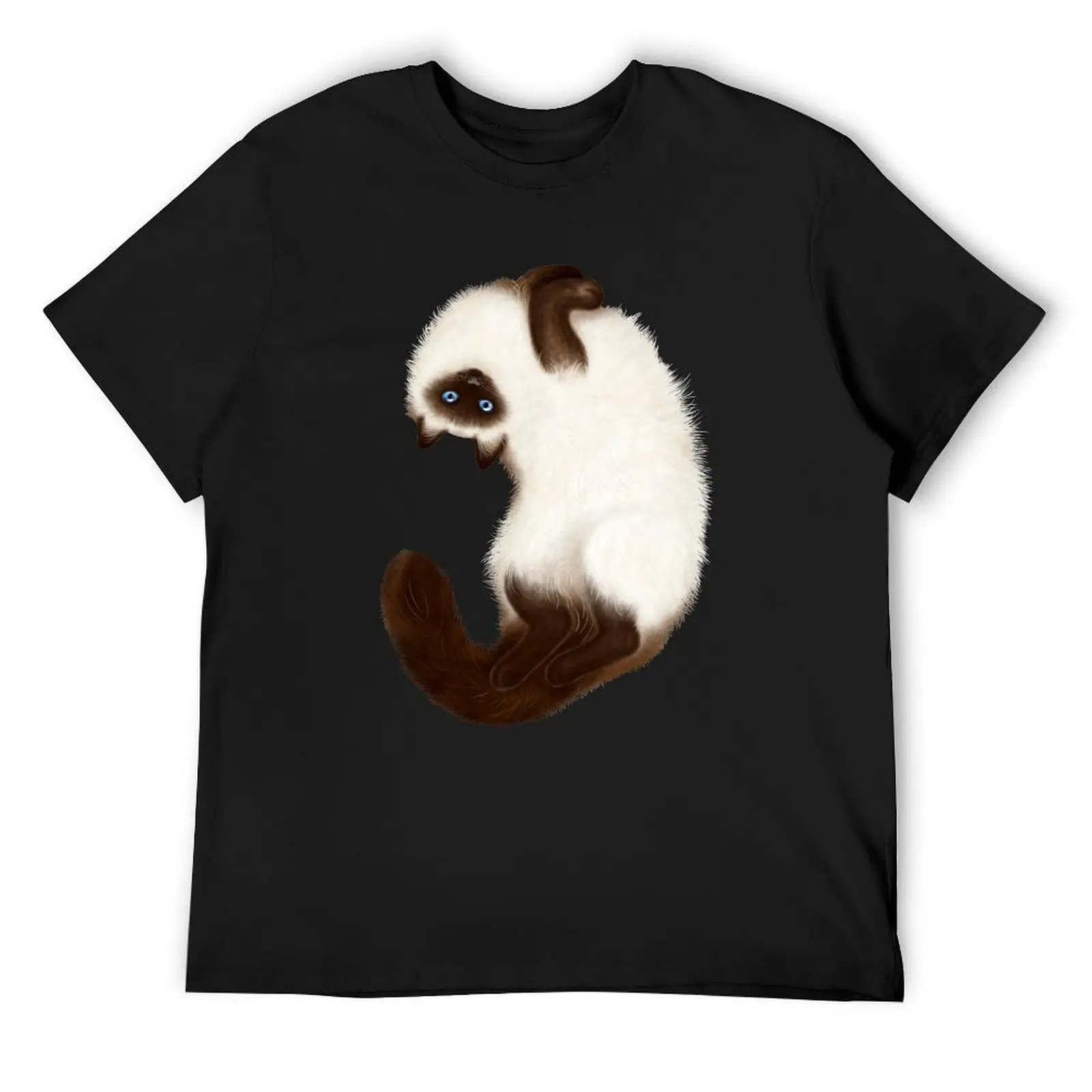 Himalayan Cat (Purple Background) T-Shirt summer tops blanks mens workout shirts