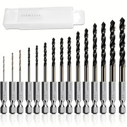 15pcs Hex Shank Drill Fried Dough Twist Drill,Electric Screwdriver electric screwdriver drill 1.5-6.5mm