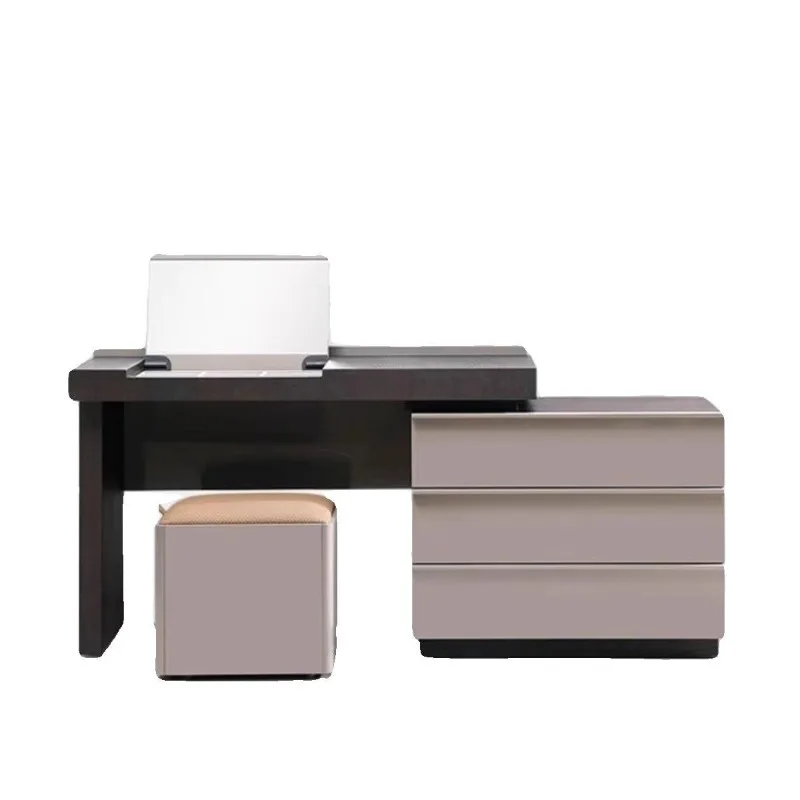 

Italian minimalist makeup table, integrated chest and cabinet, high-end small apartment flip makeup