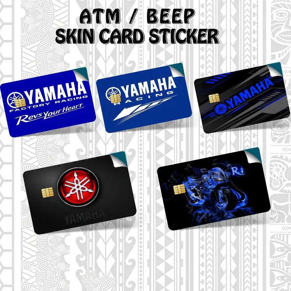 Motorcycle For y-yamahas K Bank Credit Cards Bus Pass Stickers Cool Decoration Waterproof 4PCS Card