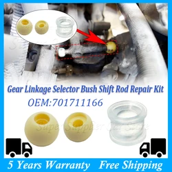New A Set Car Gear Linkage Selector Bush Repair Kit Shift Rod For Volkswagen T4 Wear-resistant Car Accessories 701711166