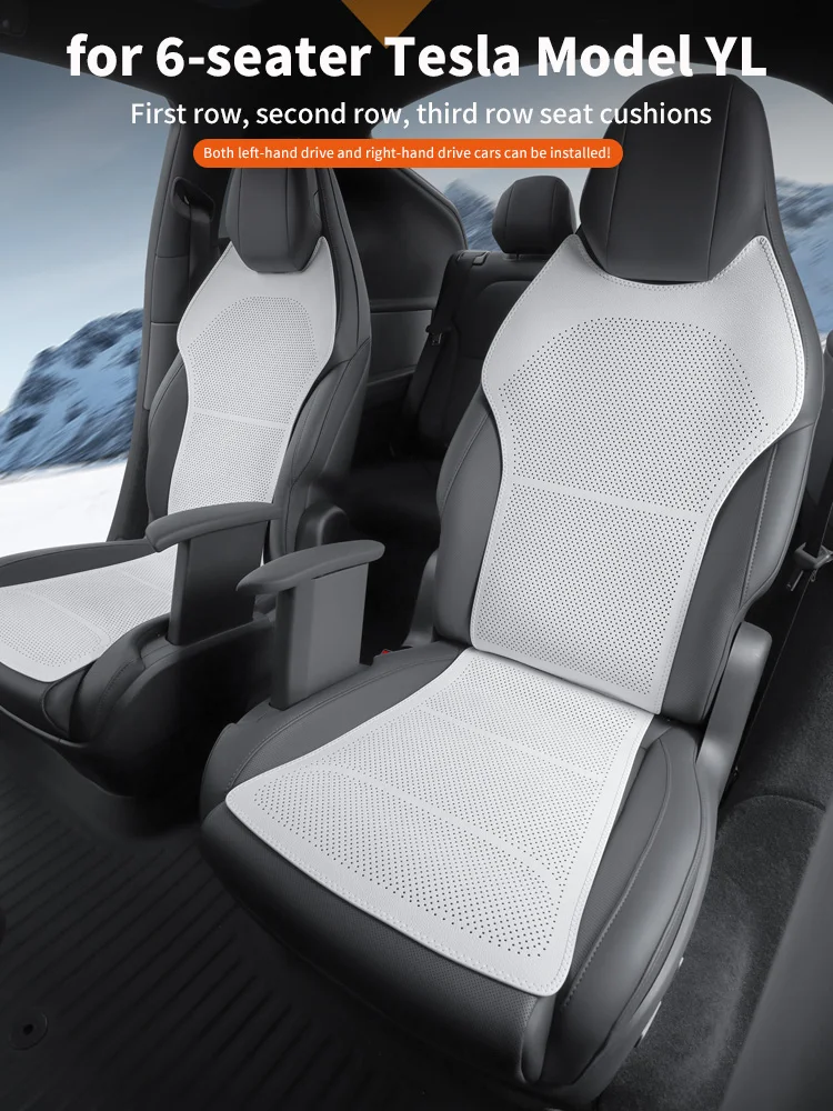 For 6-seater Tesla Model YL car seat cushion, Model Y L front and rear seat cushion, seat back cushion
