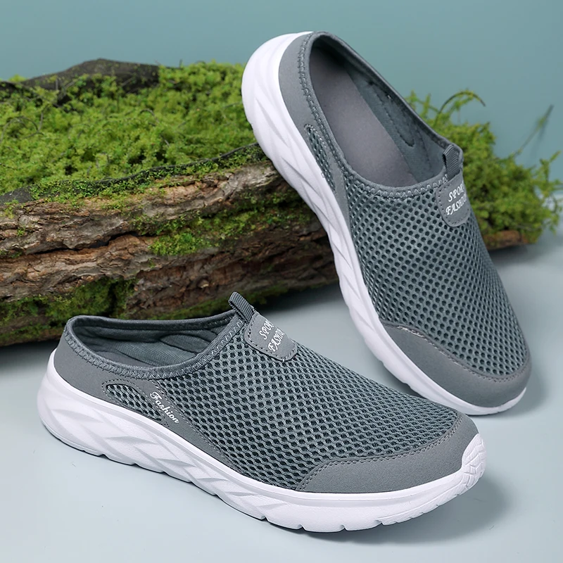 MAEDEF Mesh Shoes for Men Soft Breathable Summer Lightweight Comfortable Casual Shoes Slip-On Walking Male Slippers Men Sneaker