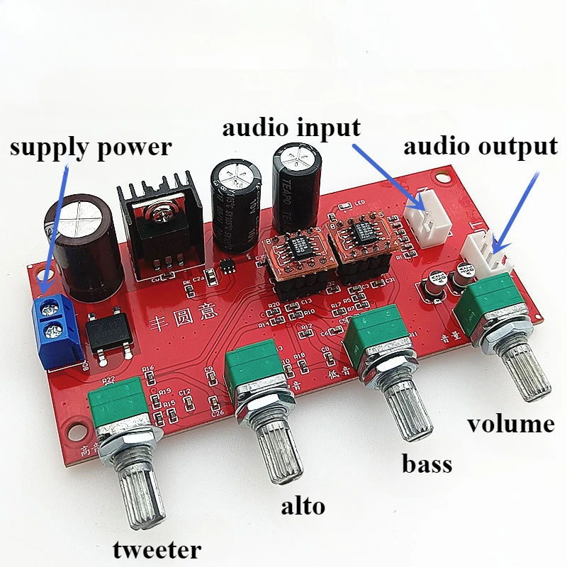 SOTAMIA نسخة محدثة AD828 مكبر للصوت لهجة Preamp لوحة الصوت ثلاثة أضعاف ألتو باس تعديل التحكم في مستوى الصوت HIFI Super NE5532