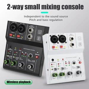 Likheung 2 قناة احترافية محمولة واجهة الصوت وحدة التحكم لوحة الصوت مصغرة USB خلاط لتسجيل الغيتار استوديو الغناء أعلى 8 مبيعات لخلاط الصوت الرقمي - رقم 3