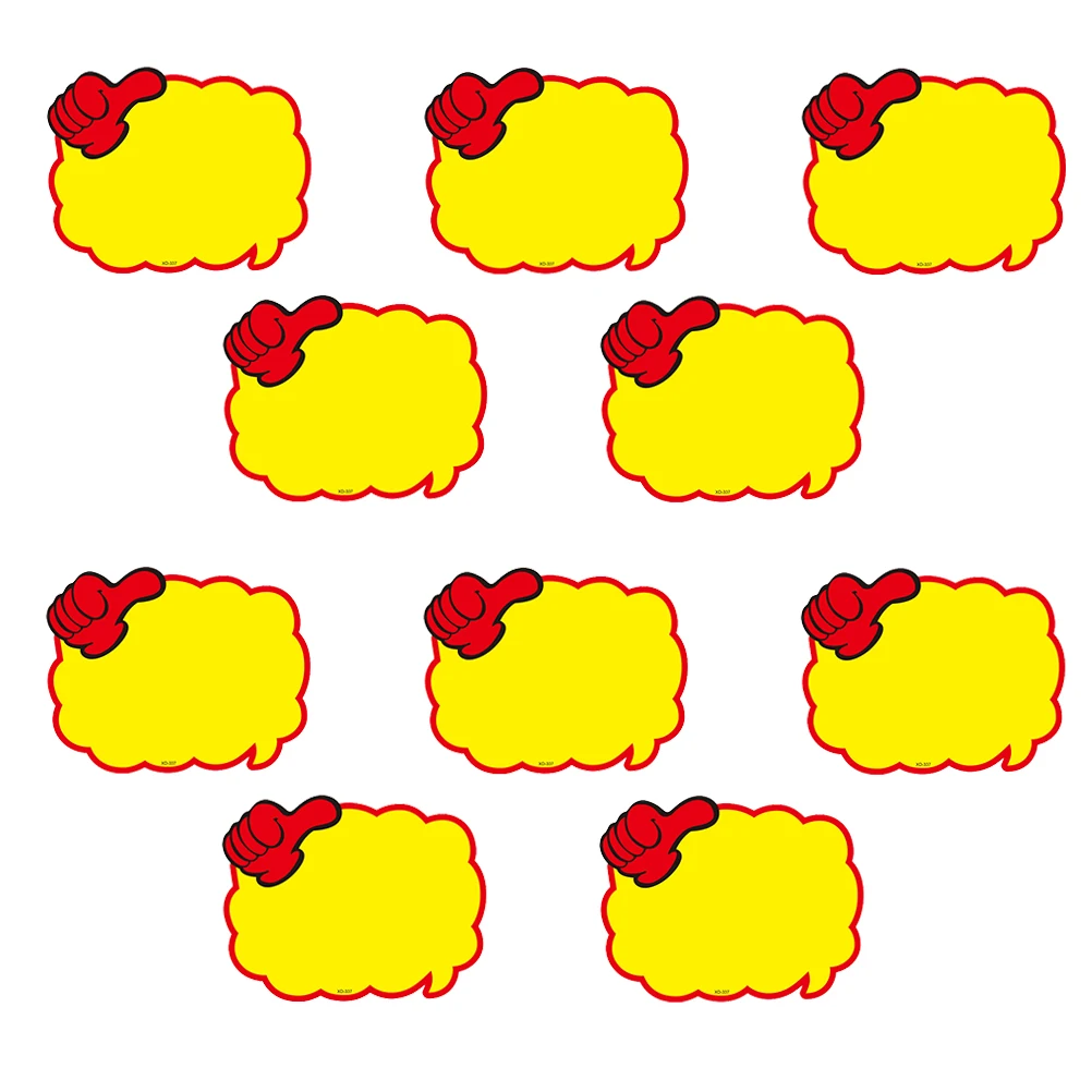 

10 Sheets White Cardboard Price Tags Yellow Fruit Advertising Stickers Promotion Signs Retail Sale Events Material