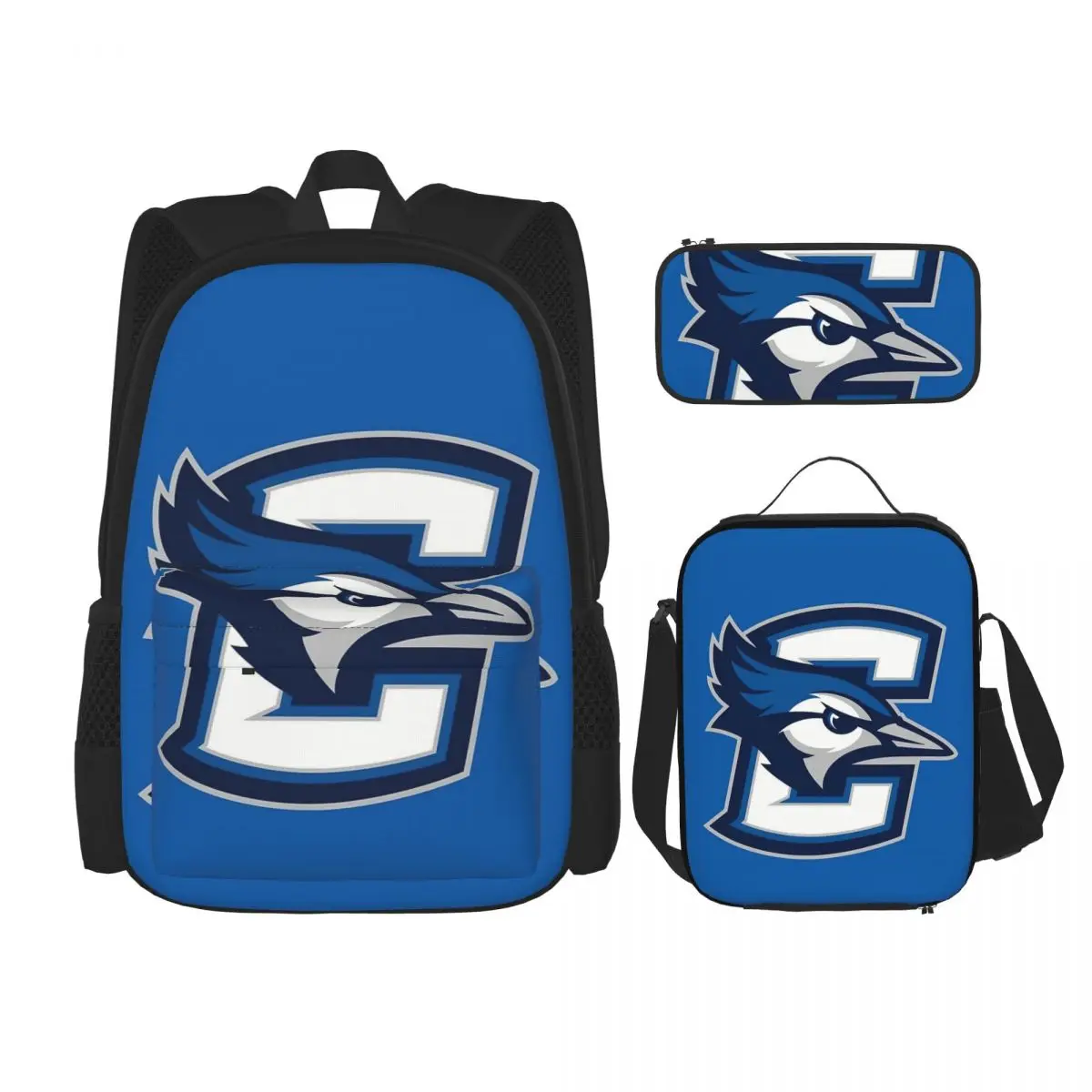 

Creighton Bluejays Backpacks Boys Girls Bookbag Children School Bags Cartoon Kids Rucksack Lunch Bag Pen Bag Three-Piece Set