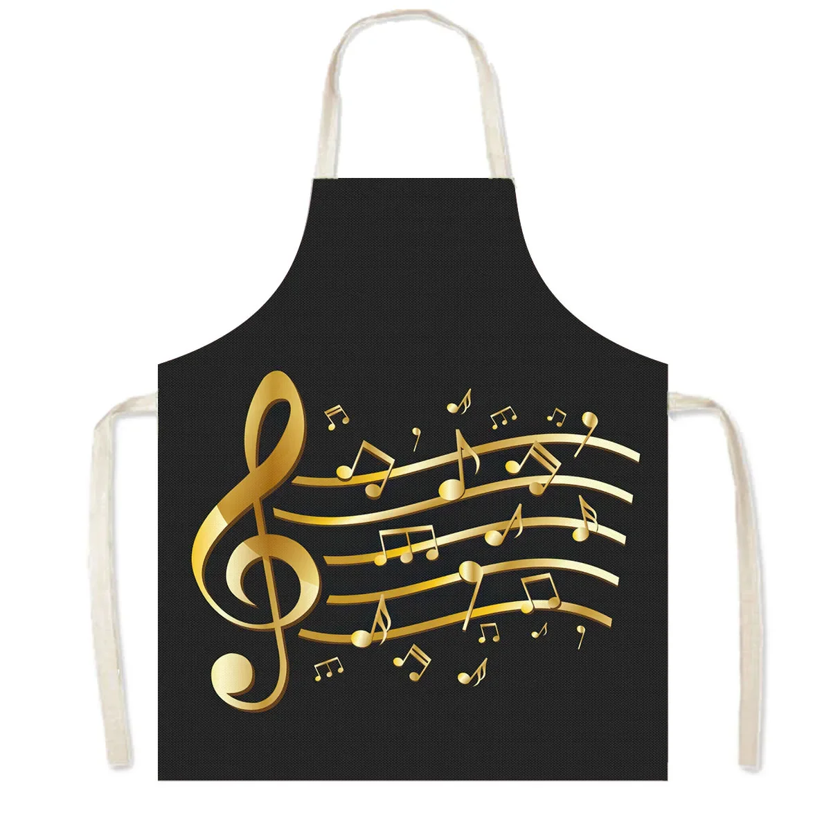 Music Rose Note Print Cooking Aprons Women Nice Lips Household Cleaning Clothing Baking Barber Chef Waiter Kitchen Apron