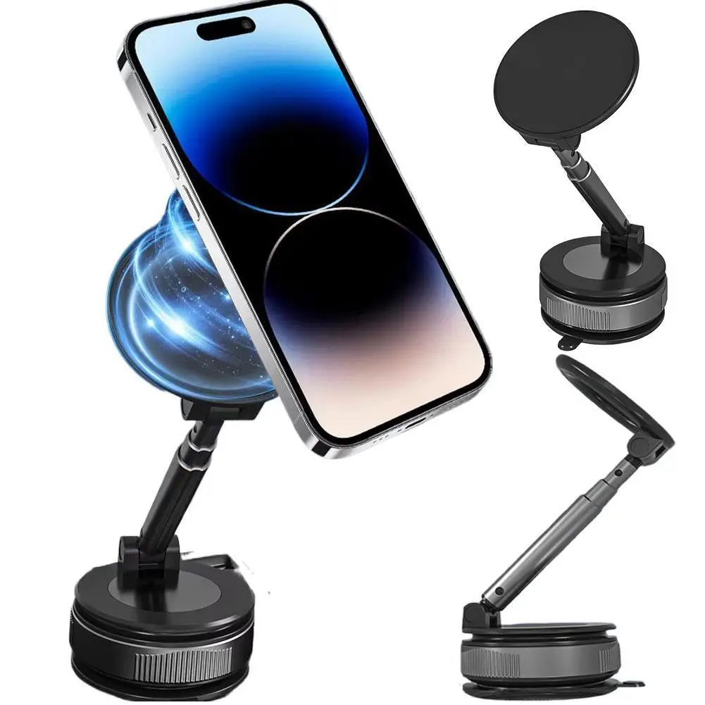 

Magnetic Retractable Arm Phone Holder Dashboard Windshield Vacuum Adsorption 180° Rotation Car Bracket Stand