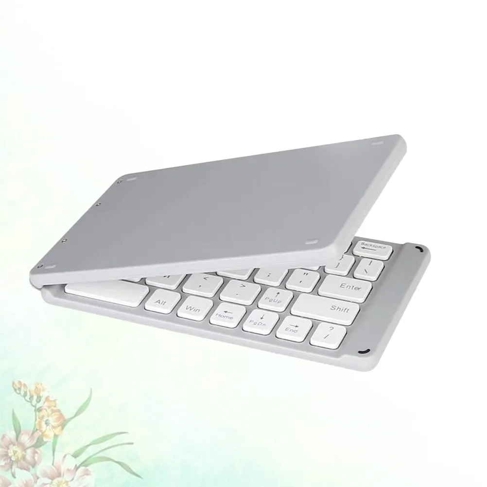 Foldable Wireless Keyboard 67 Key Ultra Thin Portable Magnetic Cover for Phone Tablet Laptop Computer