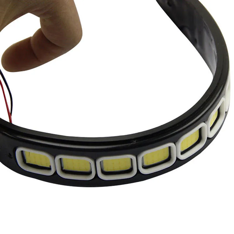 1x10led 12V światła do jazdy dziennej DRL COB Strip lampa przeciwmgielna samochodowa wodoodporna