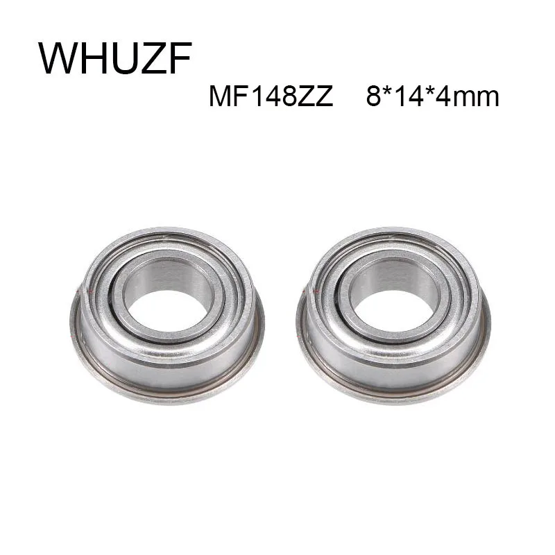 Free Shipping MF148ZZ Flange Bearing 10/20/50PCS 8x14x4 mm ABEC-5 Miniature Flanged MF148 Z ZZ Ball Bearings WHUZF