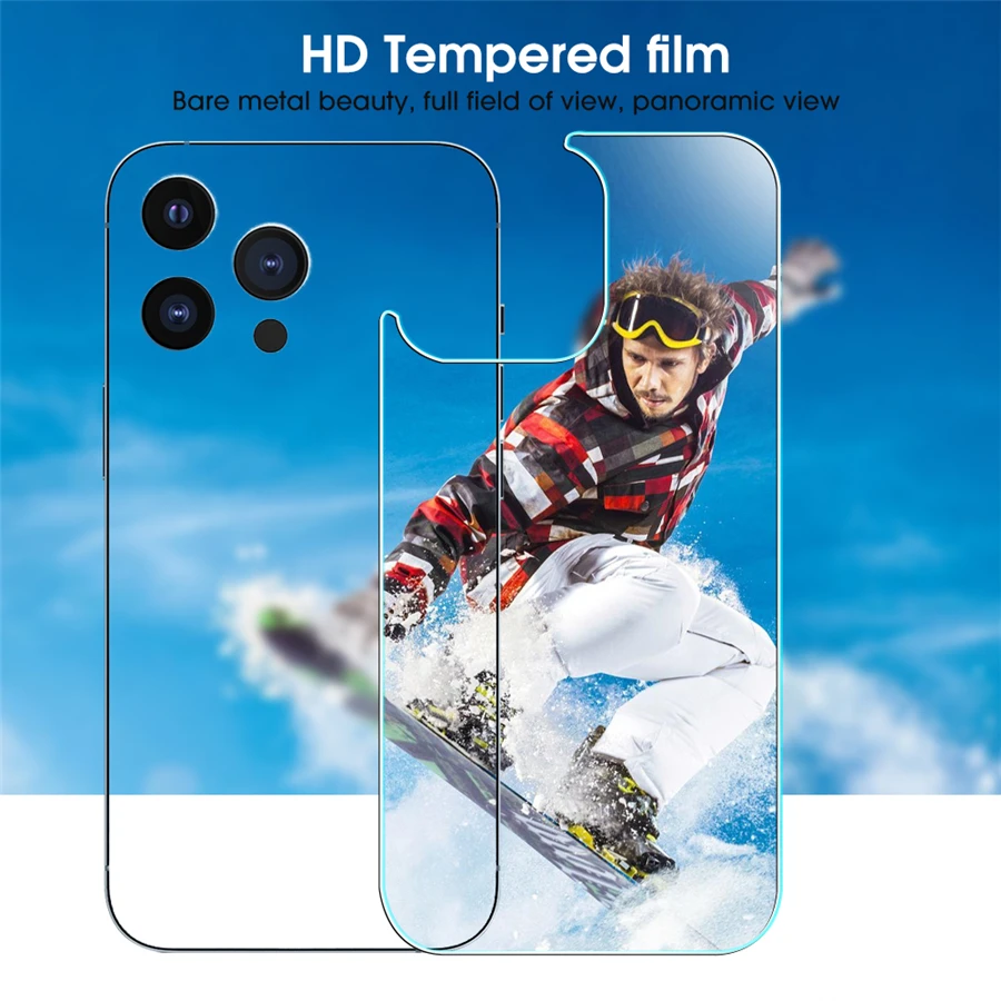 4in1[2 Rückglas + 2 Linsenglas] Klares gehärtetes Telefonglas für iPhone 16 15 14 Plus 13 12 Mini 11 Pro Max Rückbildschirmfolie – Detail 13