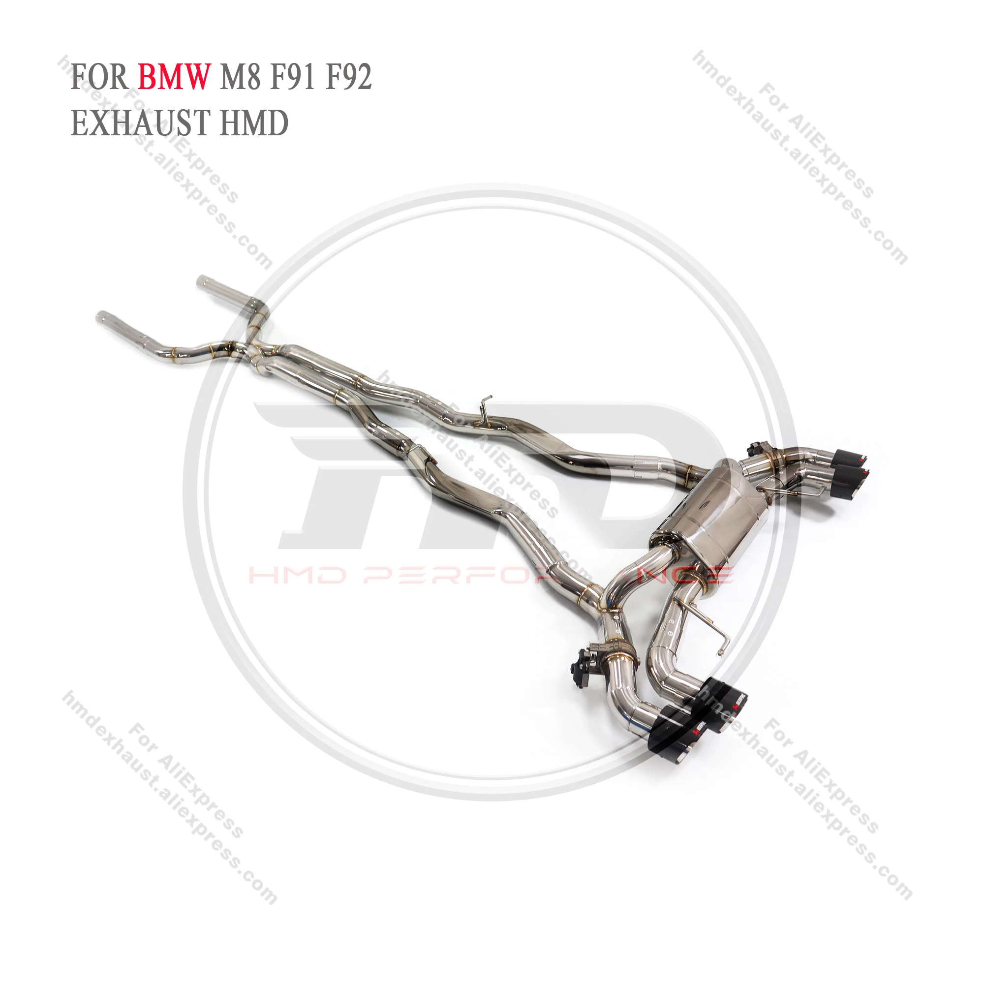 HMD Exhaust System Stainless Steel Performance Catback for BMW M8 F91 F92 Muffler With Valve