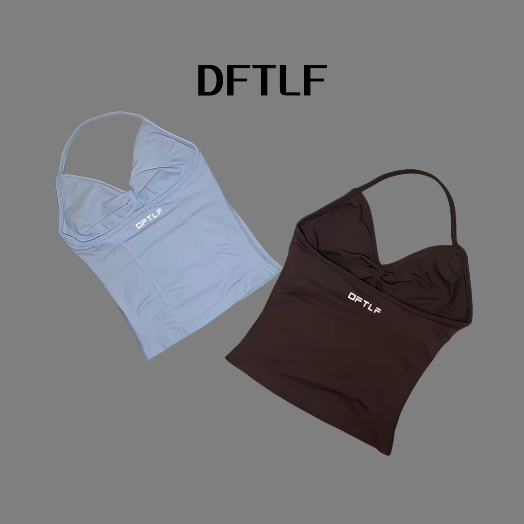 DFTLF Impact Longline Strappy Top Sports Yoga Vest Women Fitness Tank Top Gym Beautiful Open Back Bra Running Workout Halter